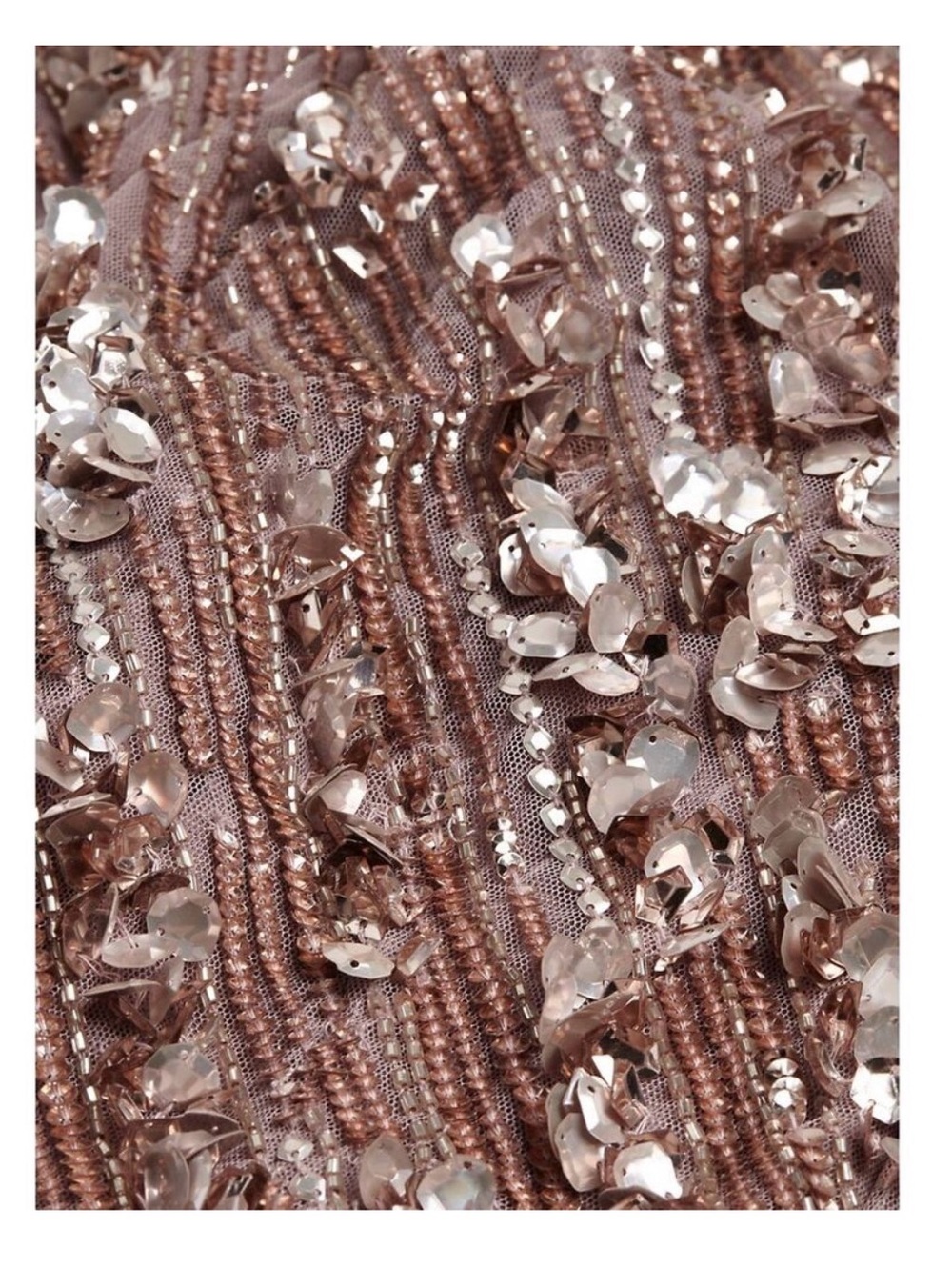 Aidan Mattox Embellished Mauve V-Neck Evening Dress - Picture 4 of 7